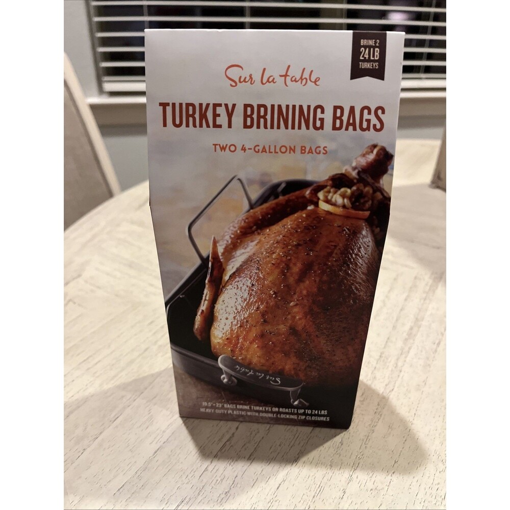 Sur La Table Turkey Brining Bags Set of 2 Thanksgiving Heavy Duty NIB Up To 24lb